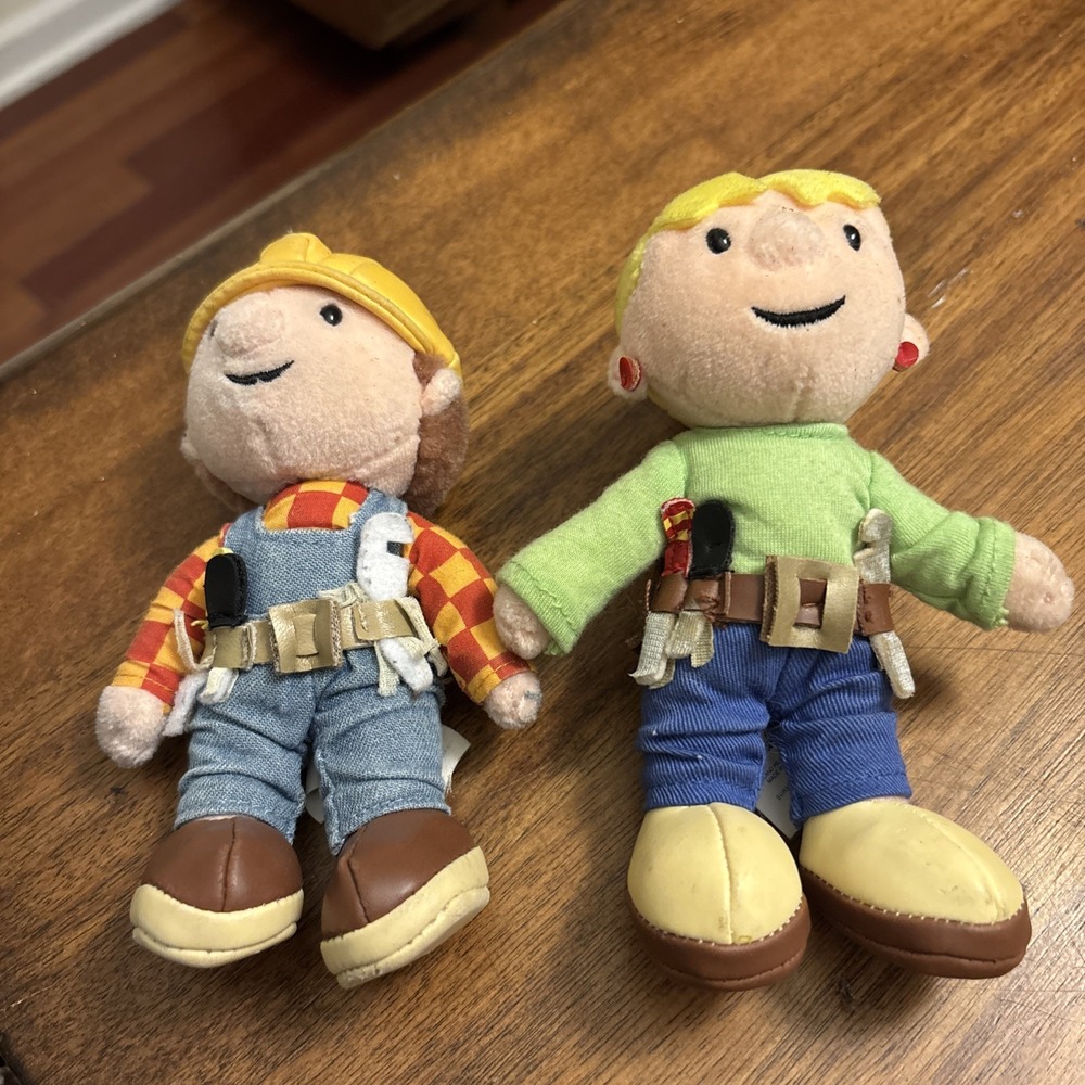 Wendy & Bob Plush from Bob The Builder. Vintage 2001 - 6 Inch Tall